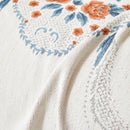 Charming French Country Floral Basket Sofa Throw Cover Rustic Farmhouse-Style Couch Cover Blankets