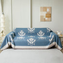 Charming French Country Floral Basket Sofa Throw Cover Rustic Farmhouse-Style Couch Cover Blankets