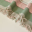 Charming French Country Floral Basket Sofa Throw Cover Rustic Farmhouse-Style Couch Cover Blankets