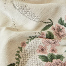 Charming French Country Floral Basket Sofa Throw Cover Rustic Farmhouse-Style Couch Cover Blankets
