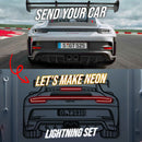 Your Personalized Neon Car Silhouette Front View