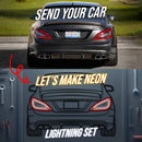 Your Personalized Neon Car Silhouette Front View