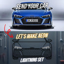 Your Personalized Neon Car Silhouette Front View