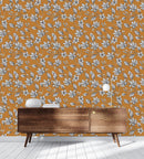 Brown Floral Wallpaper