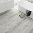 WPC Vinyl Rigid Core 9" Width 60" RL 8.5mm Thick, 1.5mm IXPE, Abstract Silver, Romulus Floors - Mazzia Collection