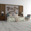 WPC Vinyl Rigid Core 9" Width 60" RL 8.5mm Thick, 1.5mm IXPE, Abstract Silver, Romulus Floors - Mazzia Collection