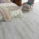 WPC Vinyl Rigid Core 9" Width 60" RL 8.5mm Thick, 1.5mm IXPE, Abstract Silver, Romulus Floors - Mazzia Collection
