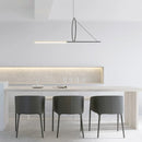 DecorBites™ Art Line LED Chandelier Black Iron Pendant Light for Dining Kitchen Bar
