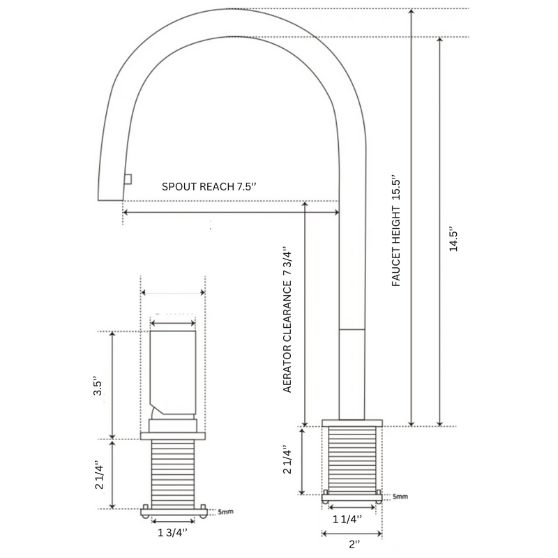 KF-33BZ Bronze Pull-Down Kitchen Faucet