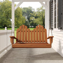 Amish Casual Adirondack Heavy Duty Porch Swing, Oak Stain