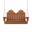 Amish Casual Adirondack Heavy Duty Porch Swing, Cedar Stain