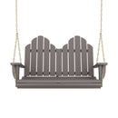 Amish Casual Adirondack Heavy Duty Porch Swing, Semi-Solid Grey