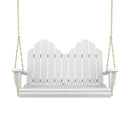 Amish Casual Adirondack Heavy Duty Porch Swing, Semi-Solid White