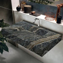 Adriatic Black Marble Modern Bathroom Sink - Wall Mount 30x16