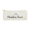 Adventure Awaits Cotton Canvas Pencil Case and Travel Pouch