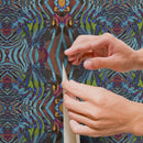 Peel and Stick Wallpaper - African Paint / Turquoise