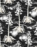 Agave Valley Wallpaper, black and white