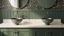 Aged Copper Bathroom Sink with Faucet