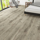 WPC Vinyl Rigid Core 9" Width 60" RL 8.5mm Thick, 1.5mm IXPE Akaroa Ash Romulus Floors - Mazzia Collection bedroom view 3