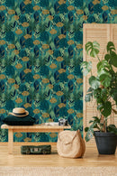 Modish Green Leaves Wallpaper Vogue