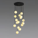 Alabaster Balls Cluster Chandelier