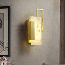 Alabaster Brass Wall Sconce