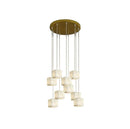 Alabaster Cube Box Chandelier