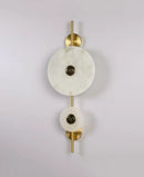 Alabaster Eclipse Round Wall Light