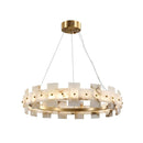 Alabaster Rectangle Annular Chandelier