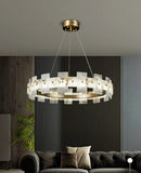 Alabaster Rectangle Annular Chandelier