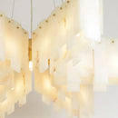 Alabaster Modern Cascade Tiered Chandelier