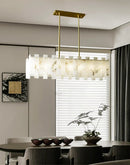 Alabaster Rectangular Linear Chandelier