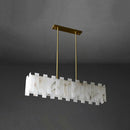 Alabaster Rectangular Linear Chandelier