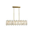 Alabaster Rectangular Linear Chandelier