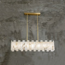 Alabaster Rectangular Linear Chandelier