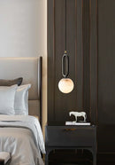 Alabaster Oval Ring Pendant Lamp
