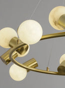 Alabaster Raechelle Brass Chandelier