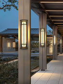 Imitation Alabaster Square Outdoor Wall Light
