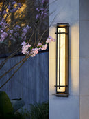 Imitation Alabaster Square Outdoor Wall Light