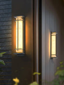 Imitation Alabaster Square Outdoor Wall Light