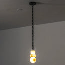 Alabaster Cylindrical Chain Chandelier