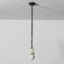Alabaster Cylindrical Chain Chandelier