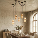 Alabaster Cylindrical Chain Chandelier