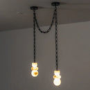 Alabaster Cylindrical Chain Chandelier