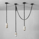 Alabaster Cylindrical Chain Chandelier