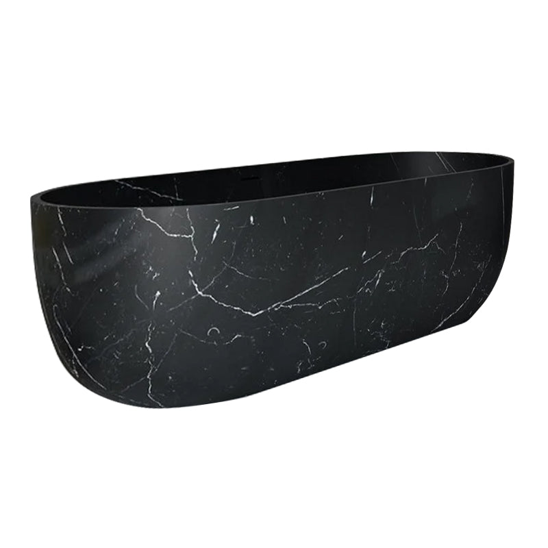 Alexandrette Black Marble Bathtub Hand-carved from Solid Marble Block (W)32" (L)72" (H)20" product shot