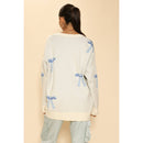 All Over Coquette Bow Knit Cardigan in Blue or Pink [Size Options: SM-XL]