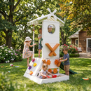 Aloe Wooden Outdoor Playhouse – Slide, Water Wheel Station & Steering Wheel for Toddlers