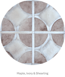 ALPHA – Custom Animal Hide Rug in Geometric Circle Pattern