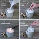 Foton® Pearled Candle - Scented White